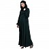 Loose fit Crinkle abaya - Bottle Green